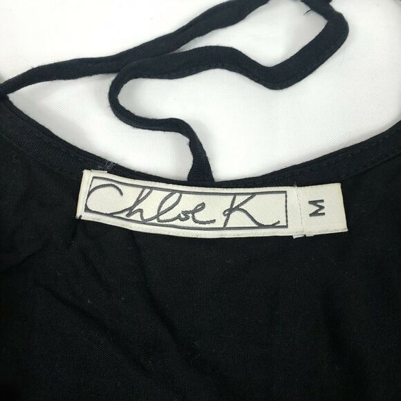 CHLOE K Sheer Floral Print Loose Fit Sleeveless High Low Hem Sz M Boho Festival - Picture 3 of 7